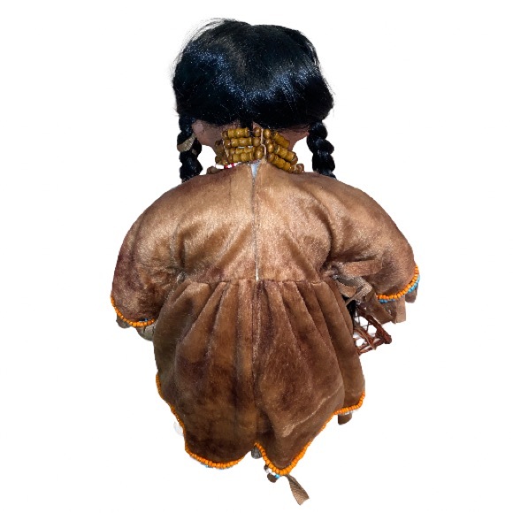 Authentic Hand Painted Native American Porcelain Doll - Picture 8 of 8